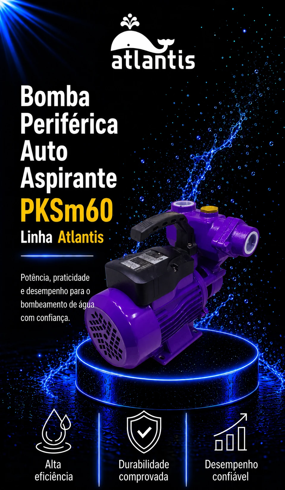 Bomba Periférica Autoaspirante PKSm60 Atlantis
