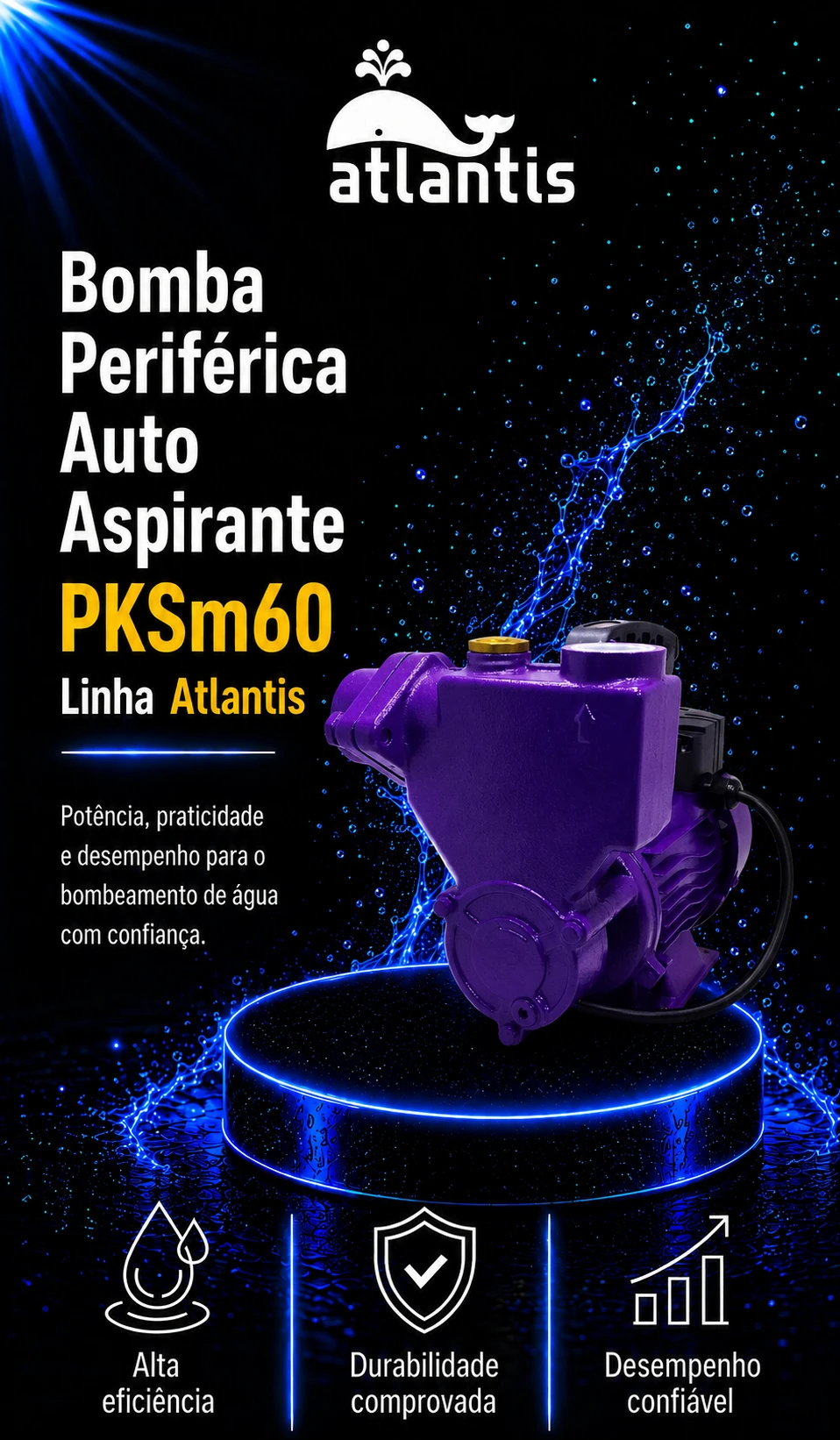 Bomba Periférica Autoaspirante PKSm60 Atlantis