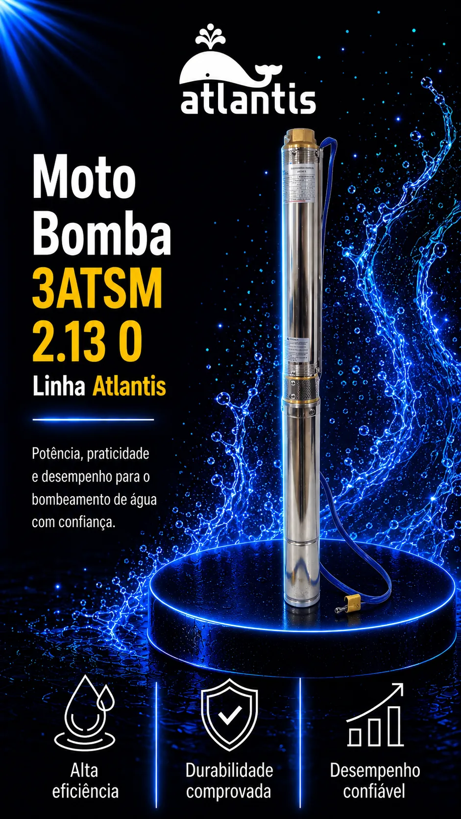 Motobomba Sumergible Palito 3 ATSM2/13
