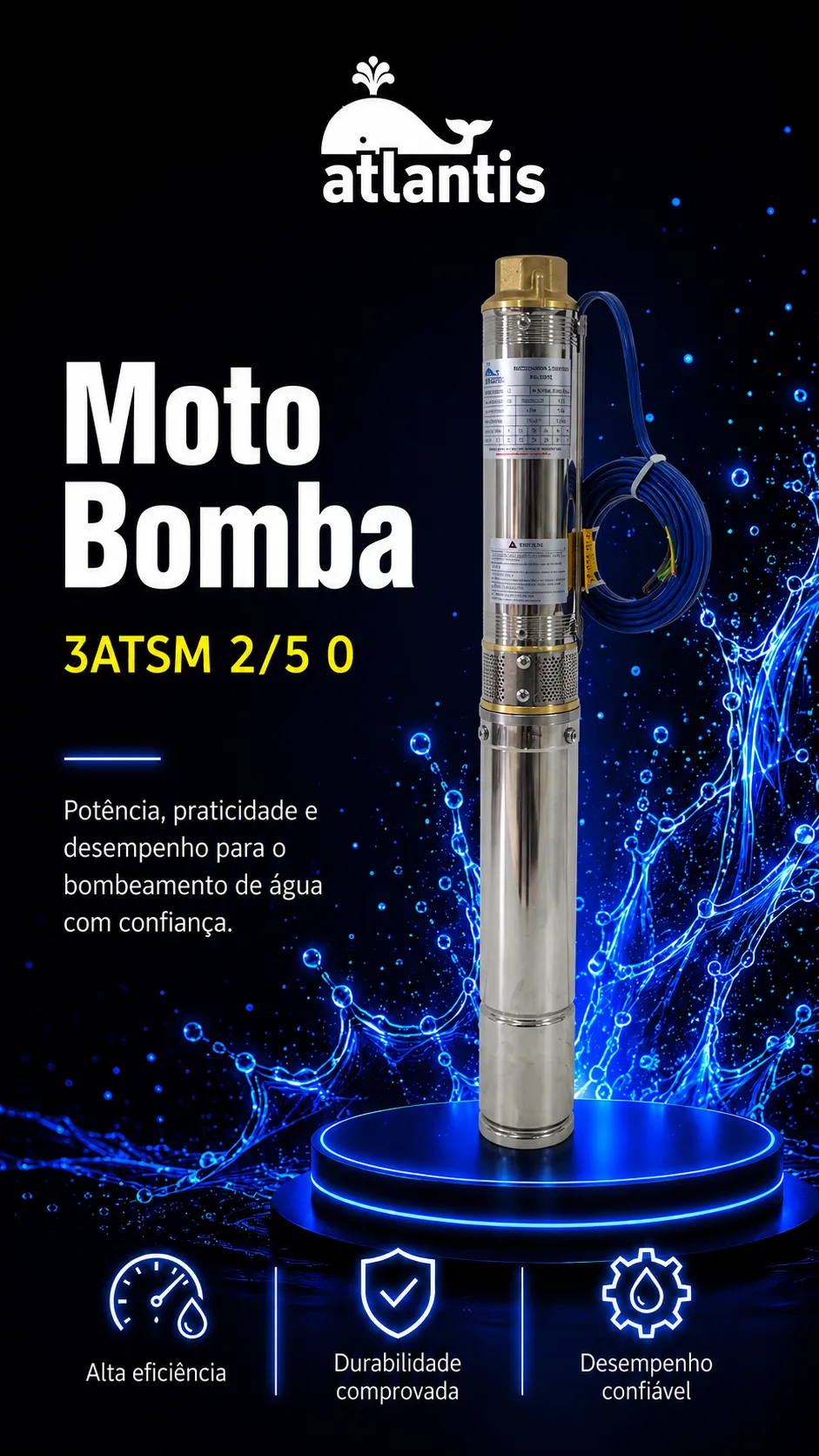 Motobomba Submersa Caneta 3ATSM2/5