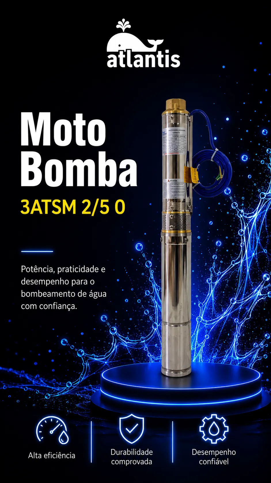 Motobomba Submersa Caneta 3ATSM2/5