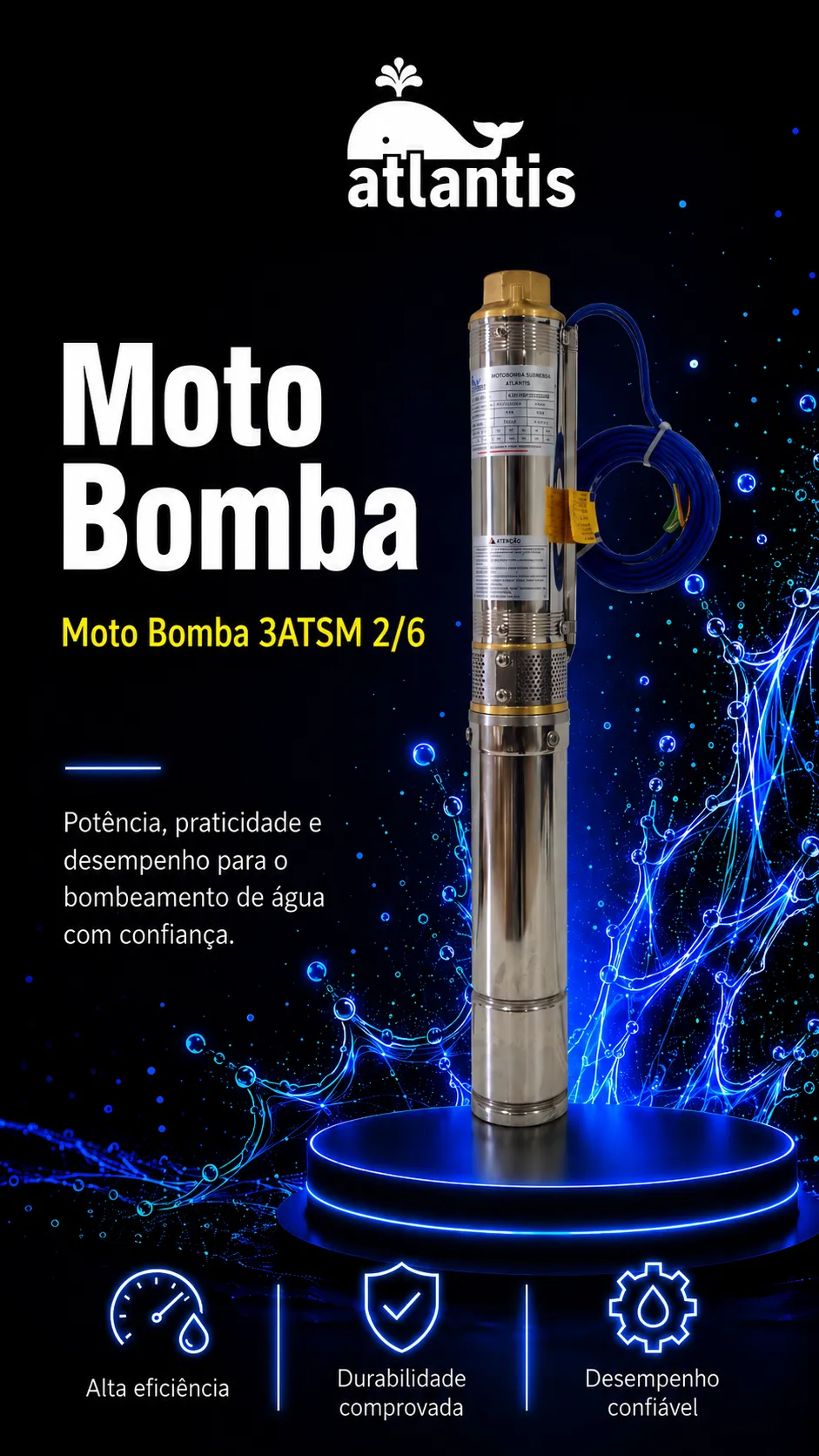 Motobomba Submersible Stick Pump 3 ATSM2/6